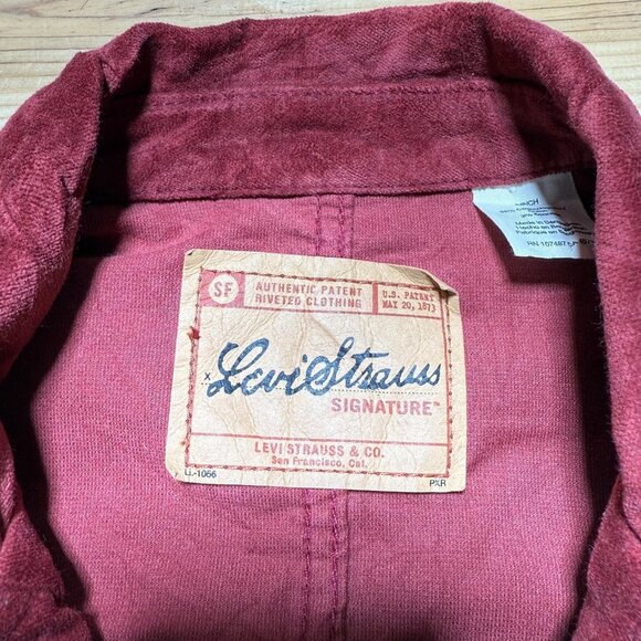 Vintage Y2K Levi Strauss Rhinestone Button Notched Lapel Corduroy Jacket Small - Picture 7 of 12